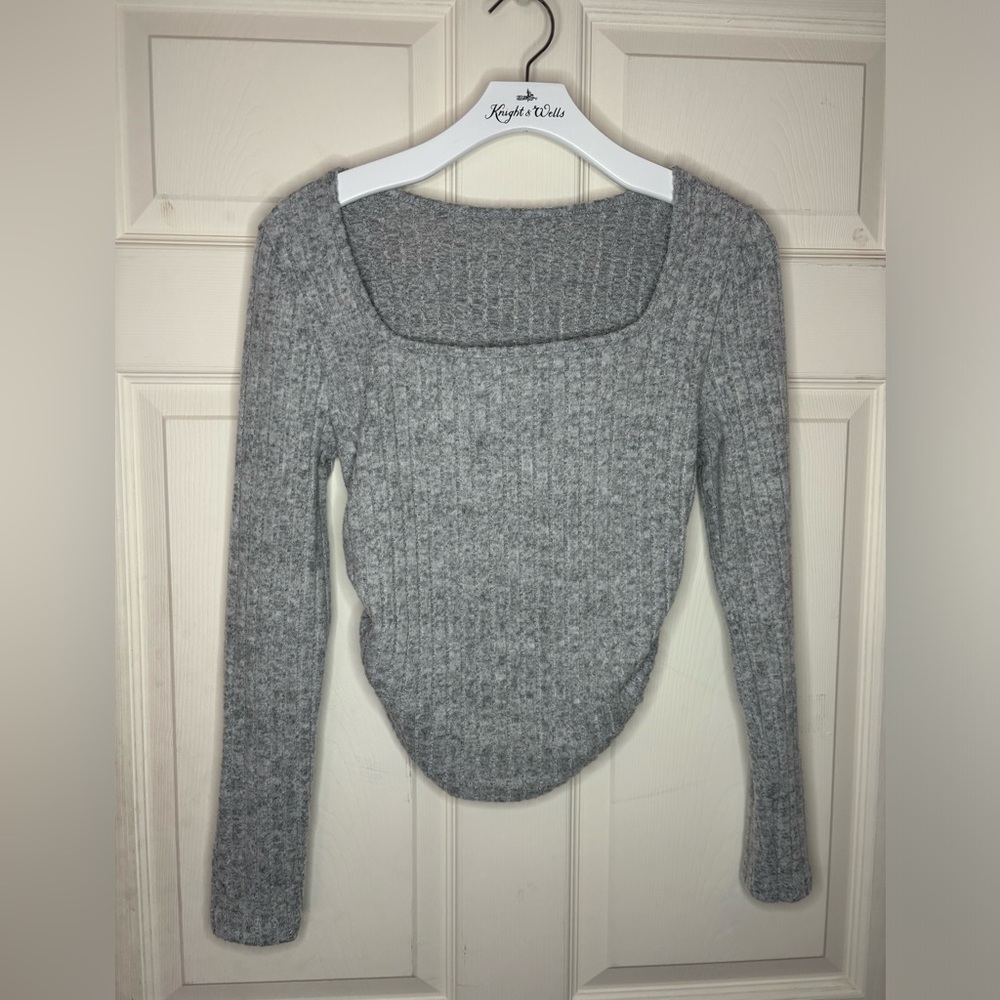 SHEIN cropped grey long sleeve